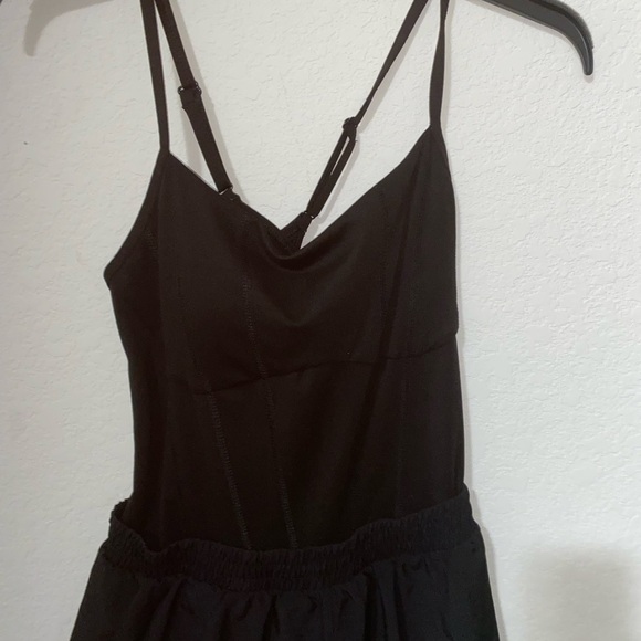 Victoria’s Secret Pink Ultimate Runsie Black Corset Style Athleisure Romper Sz L - Picture 5 of 12